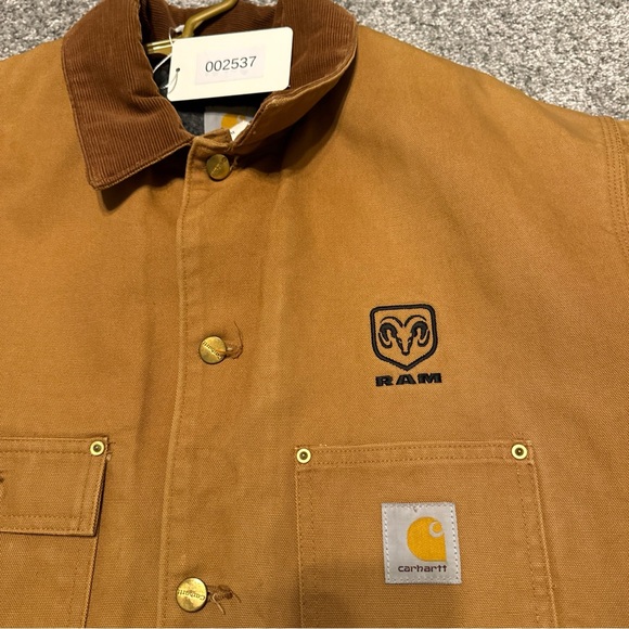 Carhartt Jacket Mens 48 Regular Brown‎ Blanket Lined Corduroy Duck Canvas Button - Picture 11 of 11